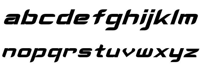 Cyberverse Oblique Font LOWERCASE