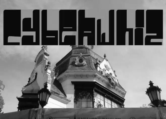 Cyberwhiz Font examples