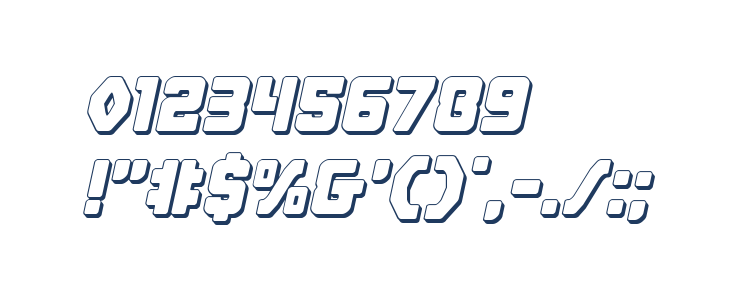 Cyborg Rooster 3D Italic Other Characters