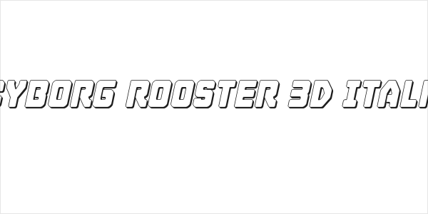 Cyborg Rooster 3D Italic Logo