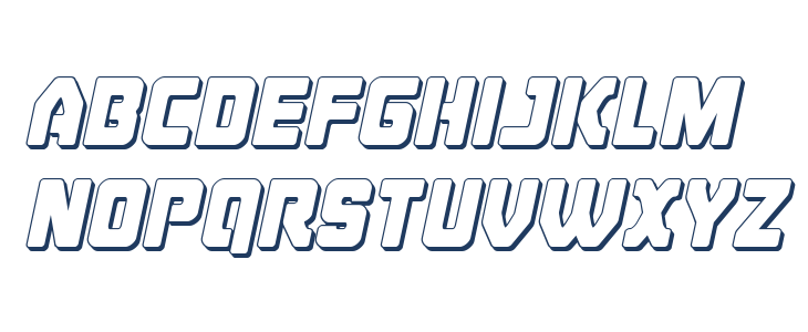 Cyborg Rooster 3D Italic Lowercase