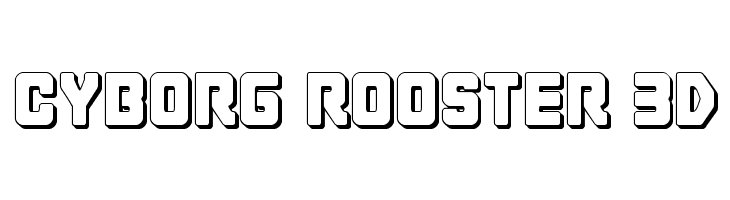 Cyborg Rooster 3D Font