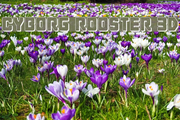 Cyborg Rooster 3D Font examples