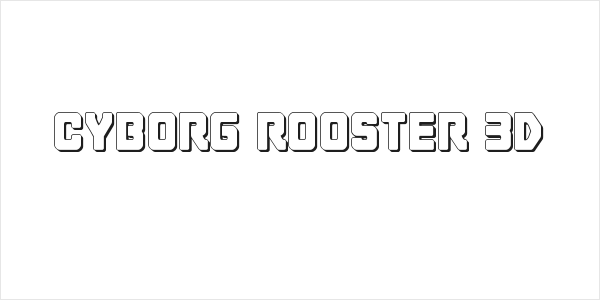 Cyborg Rooster 3D Logo