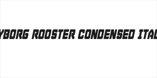 Cyborg Rooster Condensed Italic Logo