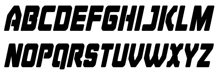 Cyborg Rooster Condensed Italic Font LOWERCASE