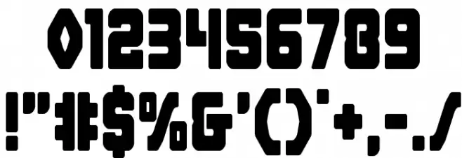 Cyborg Rooster Condensed Font OTHER CHARS