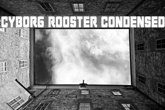 Cyborg Rooster Condensed Font examples