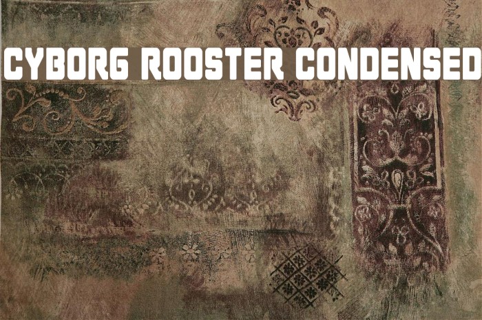 Cyborg Rooster Condensed Font examples