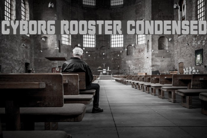 Cyborg Rooster Condensed Font examples