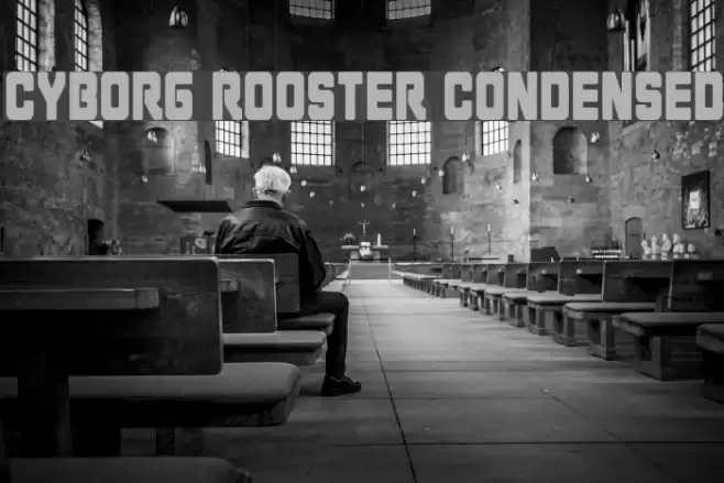 Cyborg Rooster Condensed Font examples