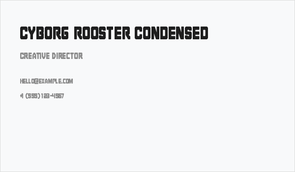 Cyborg Rooster Condensed Business Card