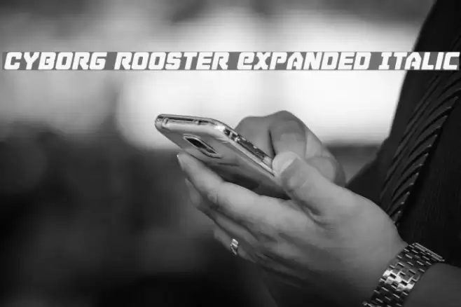Cyborg Rooster Expanded Italic Font examples