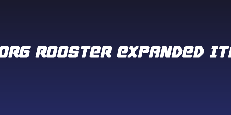 Cyborg Rooster Expanded Italic Social Header