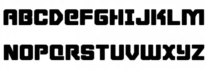 Cyborg Rooster Expanded Caratteri MAIUSCOLE