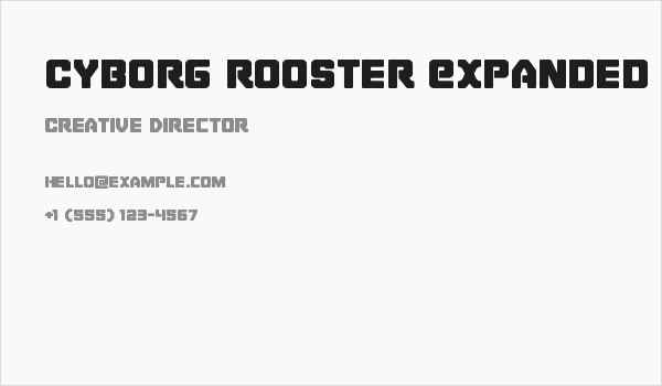 Cyborg Rooster Expanded Business Card