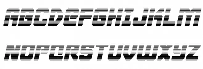 Cyborg Rooster Gradient Italic Fonte MAIÚSCULAS