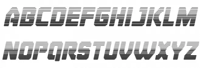 Cyborg Rooster Gradient Italic फ़ॉन्ट लोअरकेस
