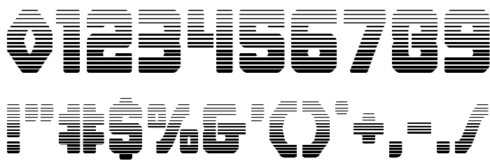 Cyborg Rooster Gradient Font OTHER CHARS
