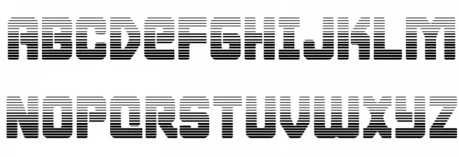 Cyborg Rooster Gradient Schriftart Groß
