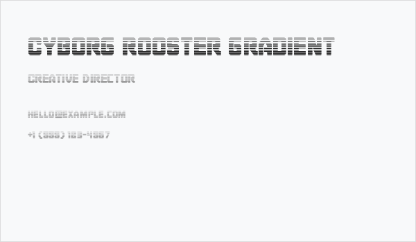 Cyborg Rooster Gradient Business Card