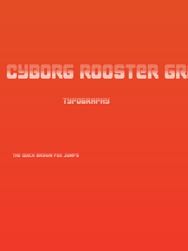 Cyborg Rooster Gradient Poster