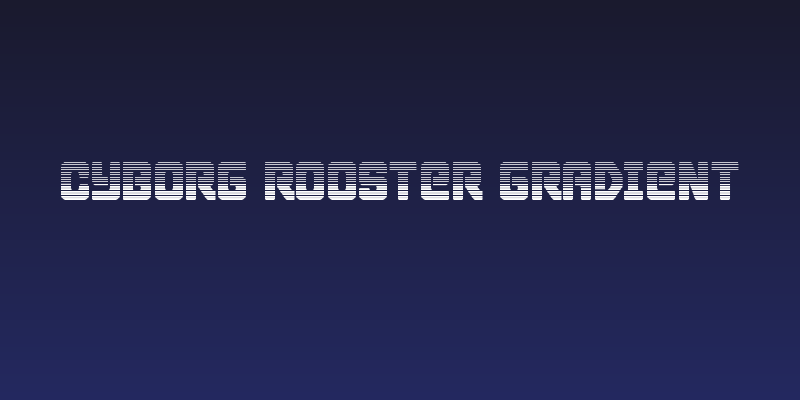 Cyborg Rooster Gradient Social Header