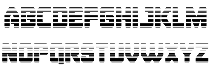 Cyborg Rooster Gradient Font LOWERCASE