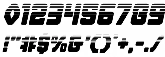 Cyborg Rooster Halftone Italic Font OTHER CHARS