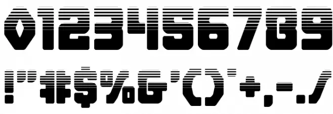 Cyborg Rooster Halftone Font OTHER CHARS