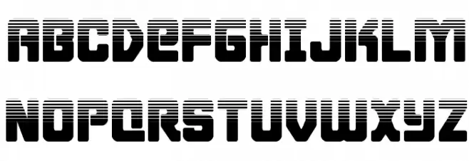 Cyborg Rooster Halftone Fonte MAIÚSCULAS