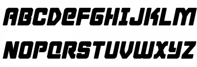Cyborg Rooster Italic Schriftart Groß