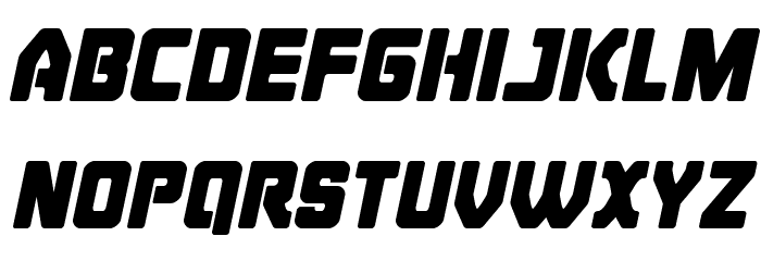 Cyborg Rooster Italic Font LOWERCASE