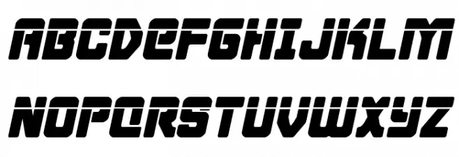 Cyborg Rooster Laser Italic 字体 大写