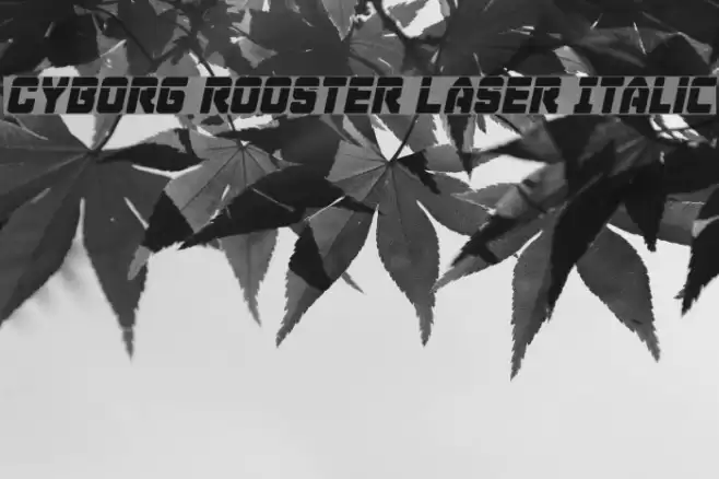 Cyborg Rooster Laser Italic Font examples