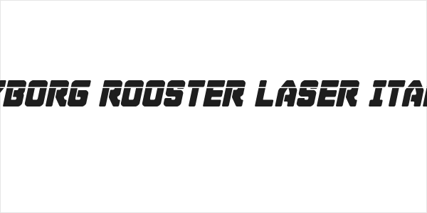 Cyborg Rooster Laser Italic Logo