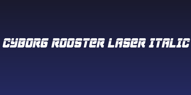 Cyborg Rooster Laser Italic Social Header