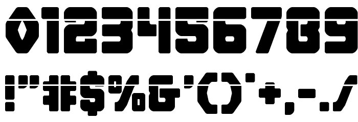 Cyborg Rooster Laser Font OTHER CHARS