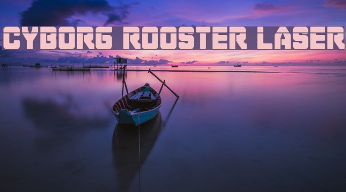 Cyborg Rooster Laser Font examples