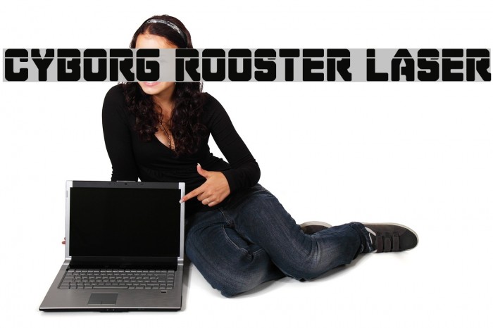 Cyborg Rooster Laser Font examples