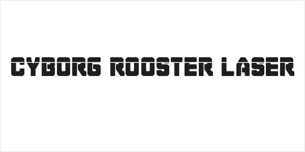Cyborg Rooster Laser Logo