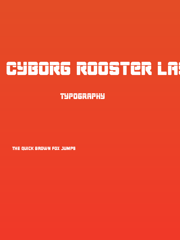 Cyborg Rooster Laser Poster