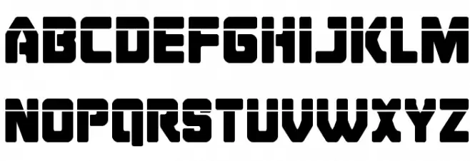 Cyborg Rooster Laser Font LOWERCASE