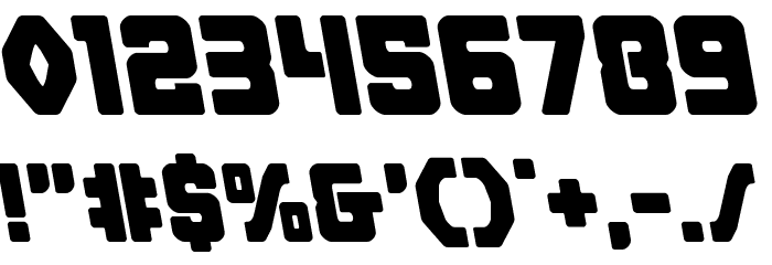 Cyborg Rooster Leftalic Font OTHER CHARS