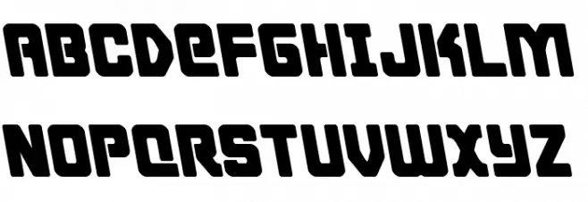 Cyborg Rooster Leftalic Schriftart Groß