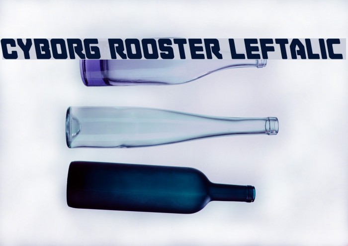 Cyborg Rooster Leftalic Font examples