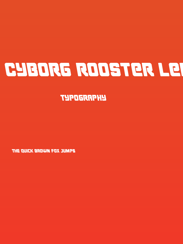 Cyborg Rooster Leftalic Poster