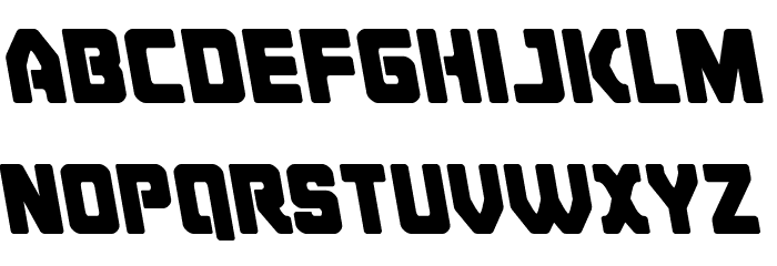 Cyborg Rooster Leftalic Font LOWERCASE