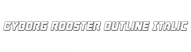 Cyborg Rooster Outline Italic  les polices de caractères gratuit tlcharger