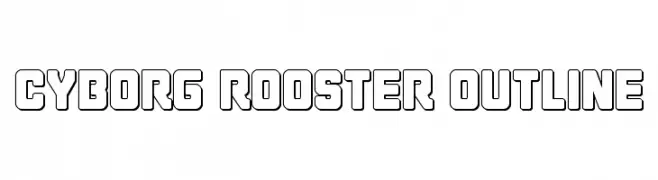 Cyborg Rooster Outline  नि: शुल्क फ़ॉन्ट्स डाउनलोड
